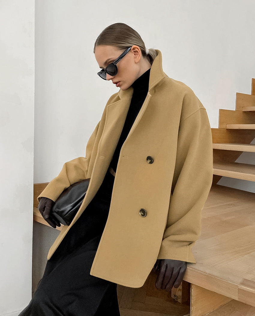 Woolen Mid-length Coat