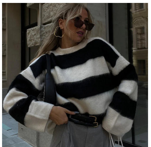 Crew Neck Pullover Sweater
