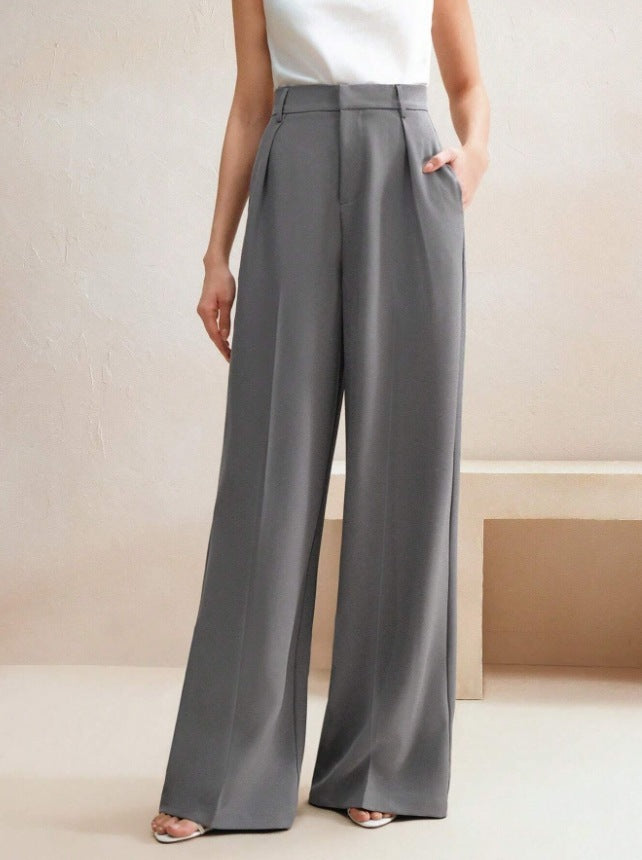 Suit Pants Loose High Waist Wide Leg Trousers