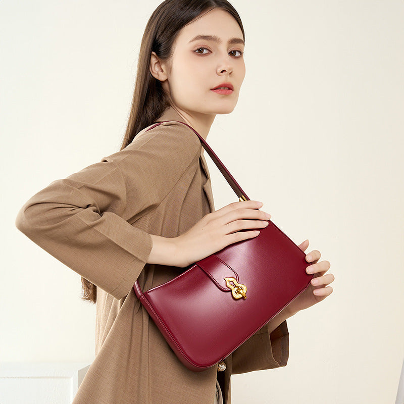 Elegant Burgundy Shoulder Bag