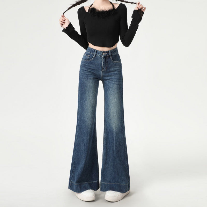 High Street Retro Slightly Flared Jeans Women