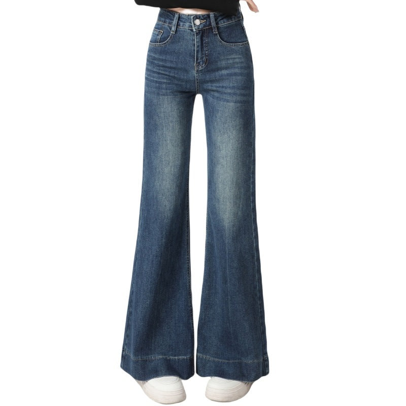 High Street Retro Slightly Flared Jeans Women