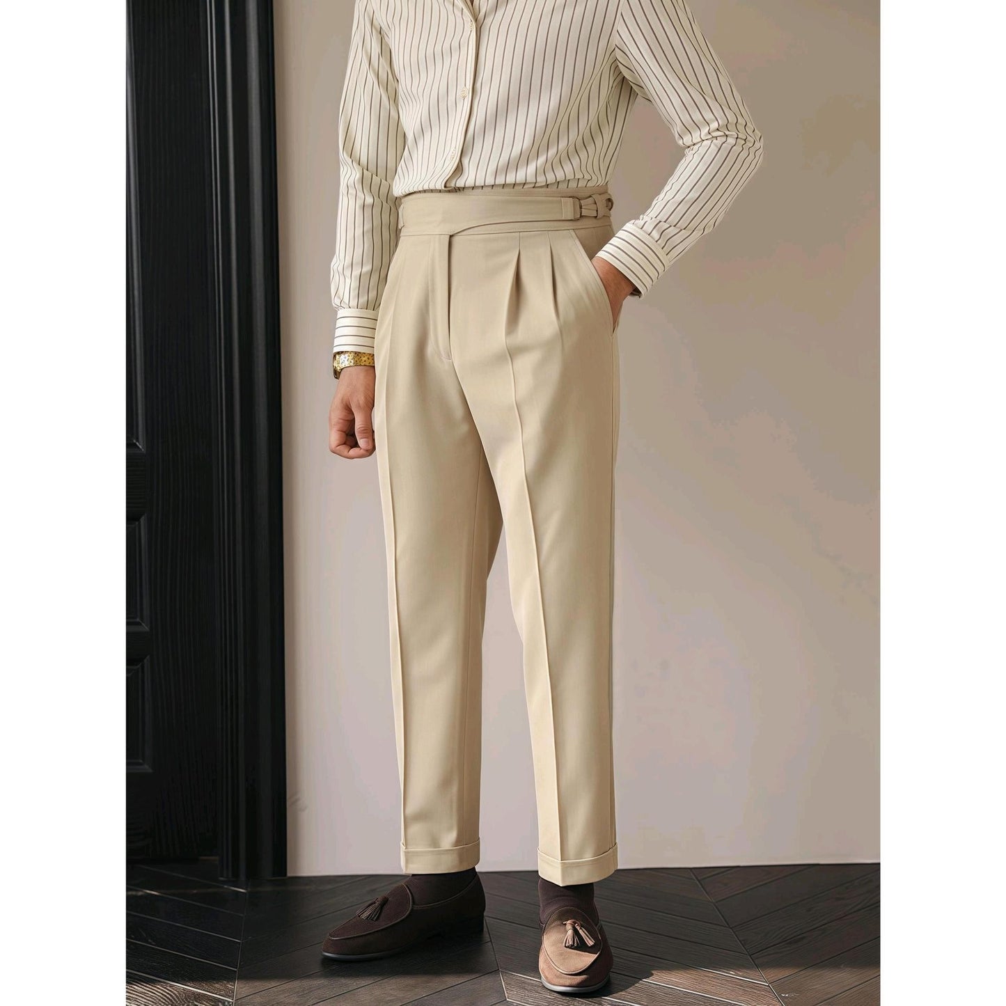 British Retro Business Suit Pants Men