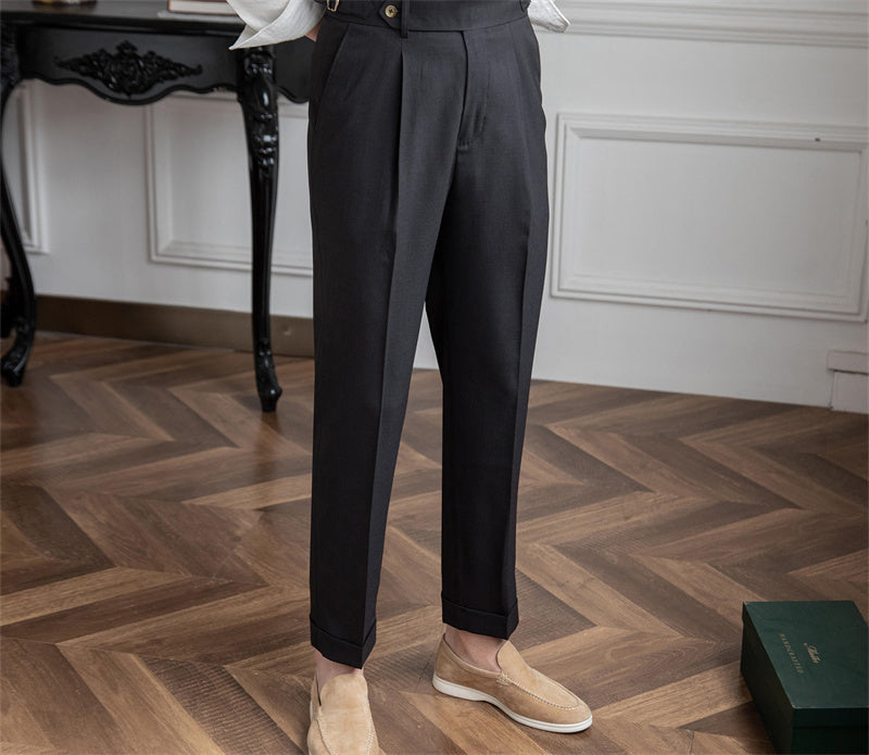 Thin Retro High-waisted Casual Pants