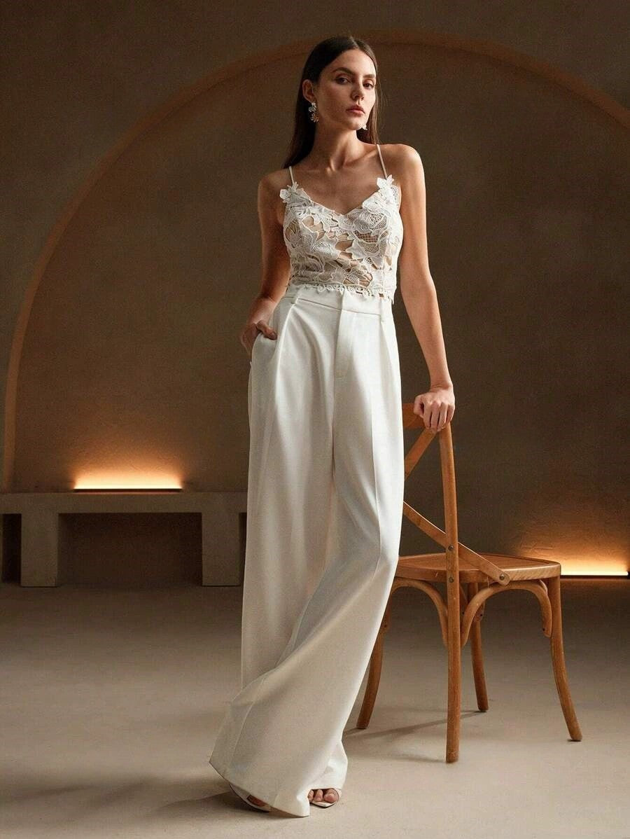 Business Commute Wide Leg Pants