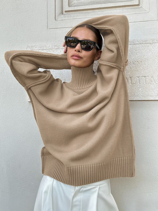 Patchwork Turtleneck Sweater