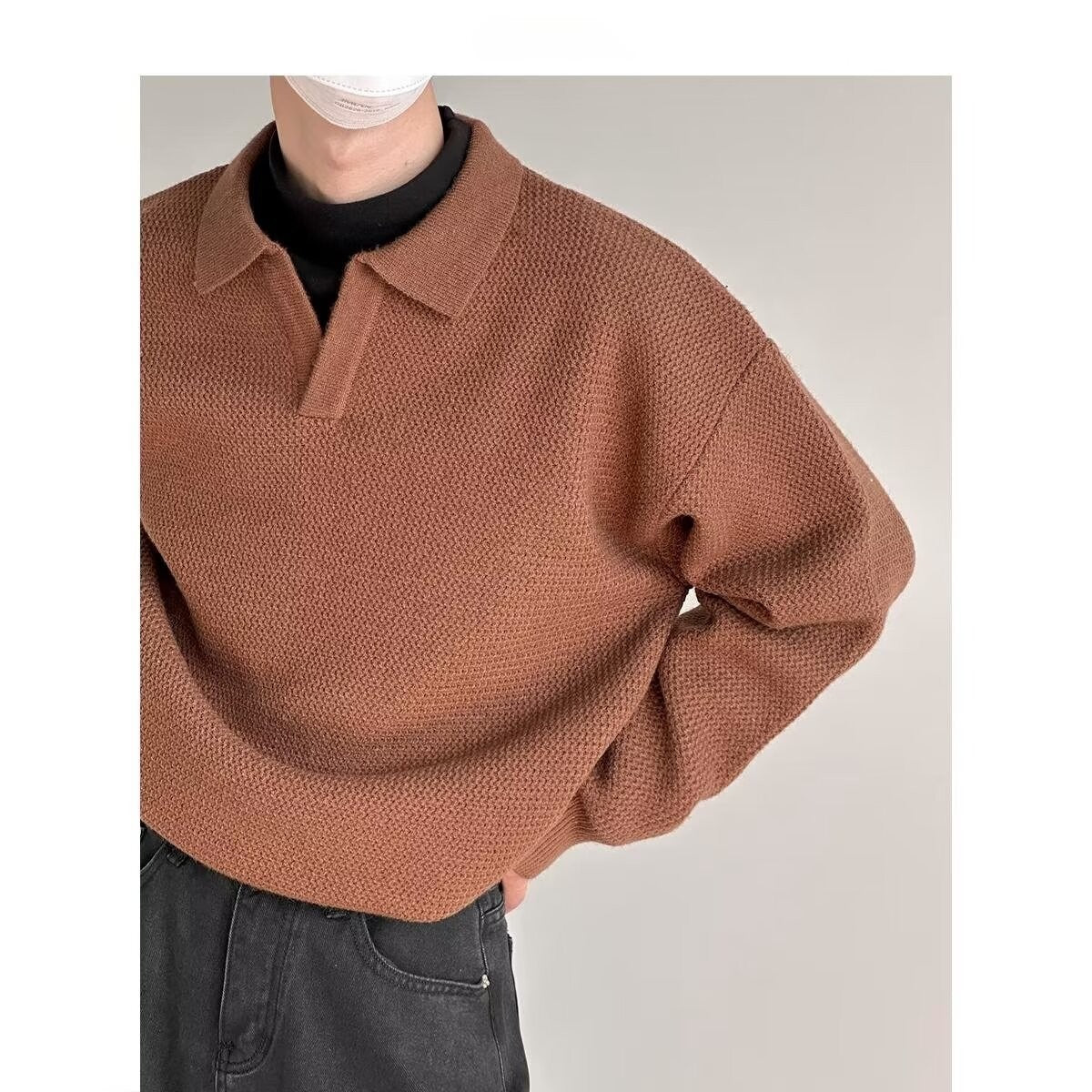Solid Knitted Pullover