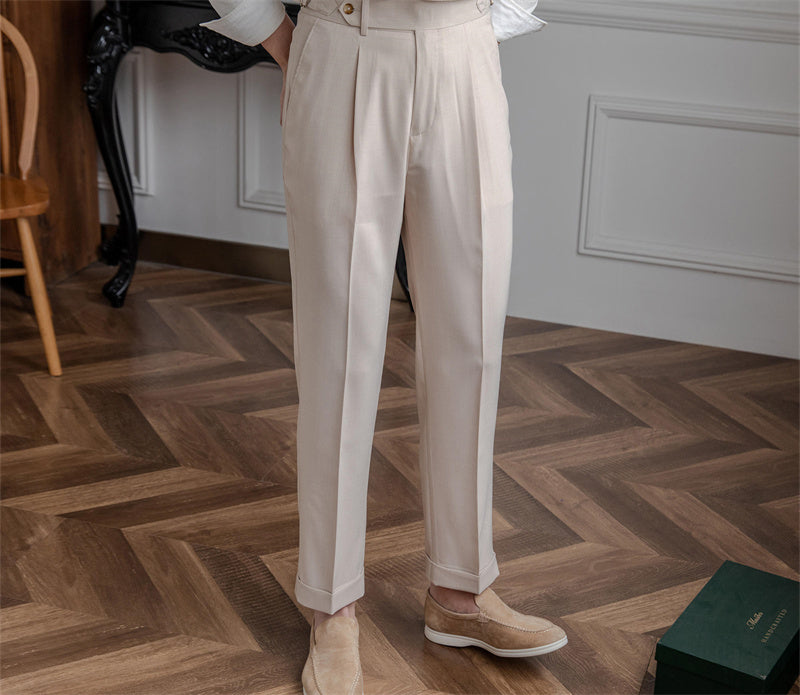 Thin Retro High-waisted Casual Pants