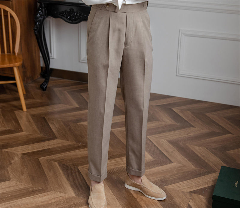 Thin Retro High-waisted Casual Pants