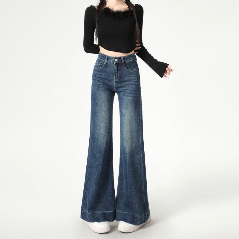 High Street Retro Slightly Flared Jeans Women