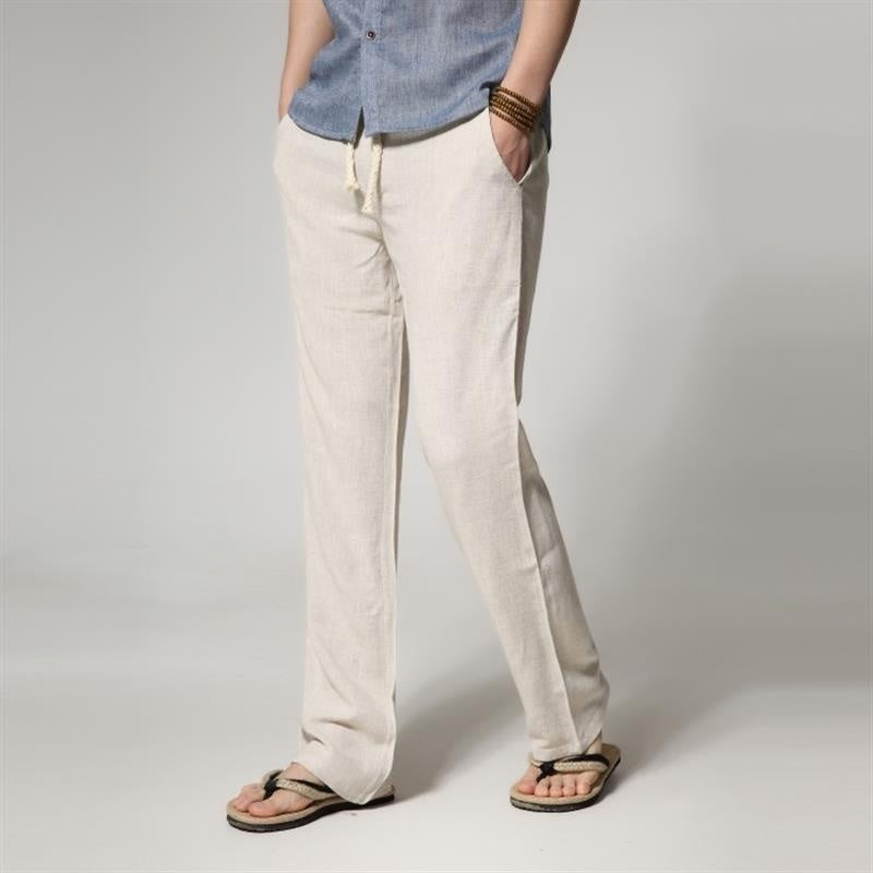Loose Straight Cotton And Linen Casual Pants