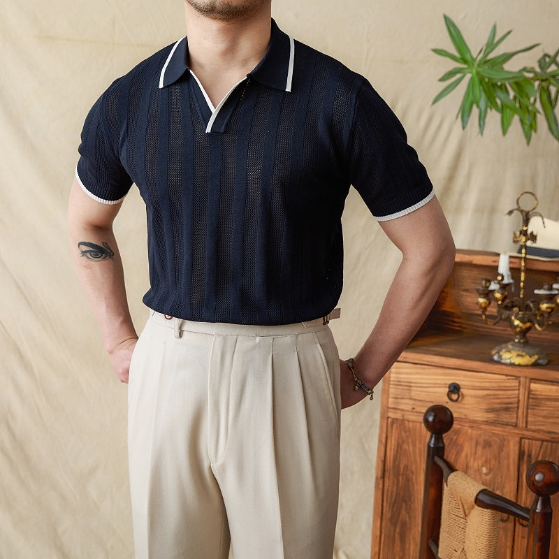 Knitted Scissors Polo Men