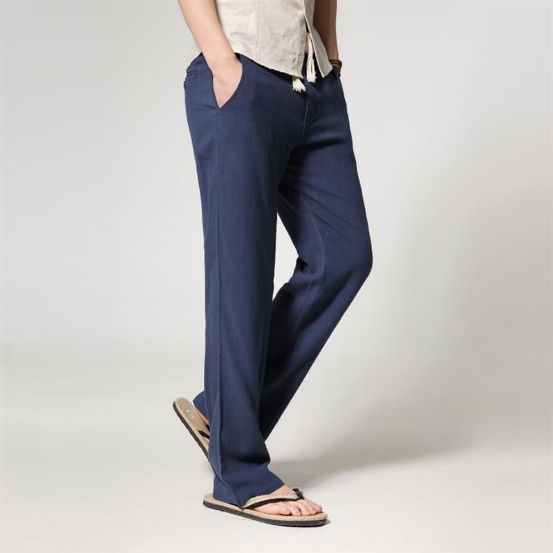 Loose Straight Cotton And Linen Casual Pants