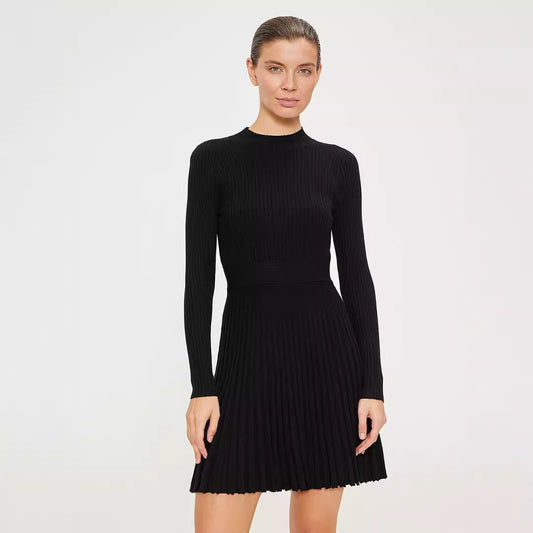Half Turtleneck Knitted American Base Dress