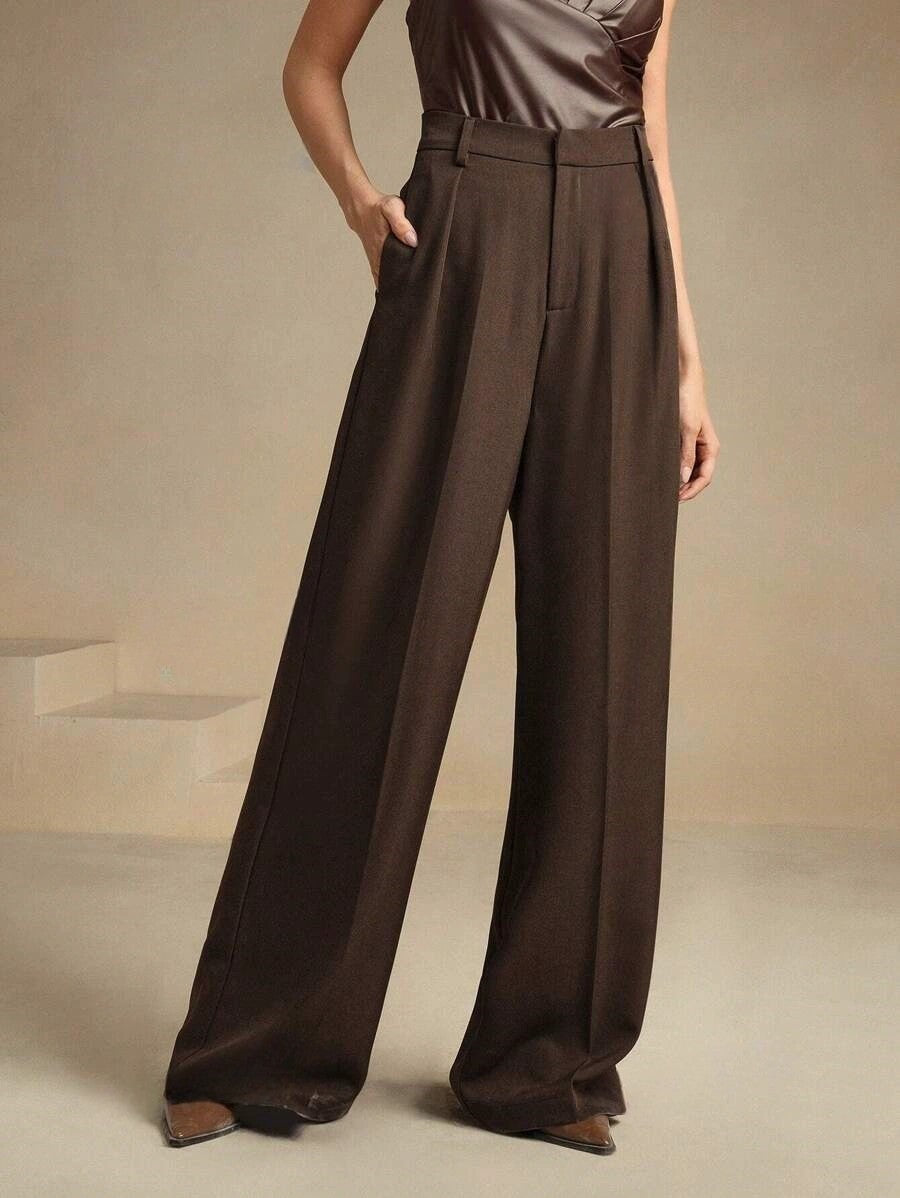 Business Commute Wide Leg Pants
