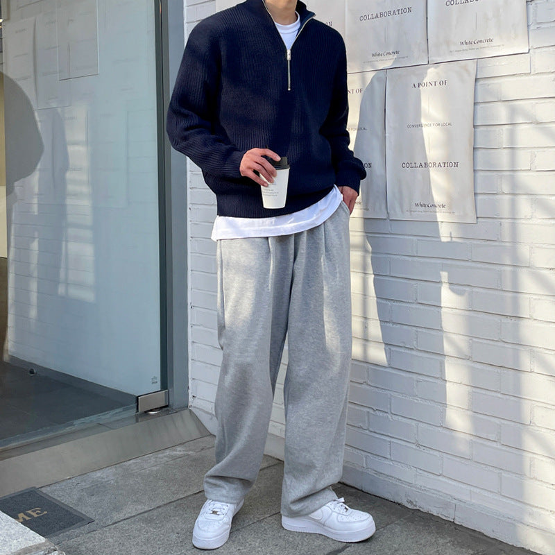 Half Turtleneck Zipper Sweater