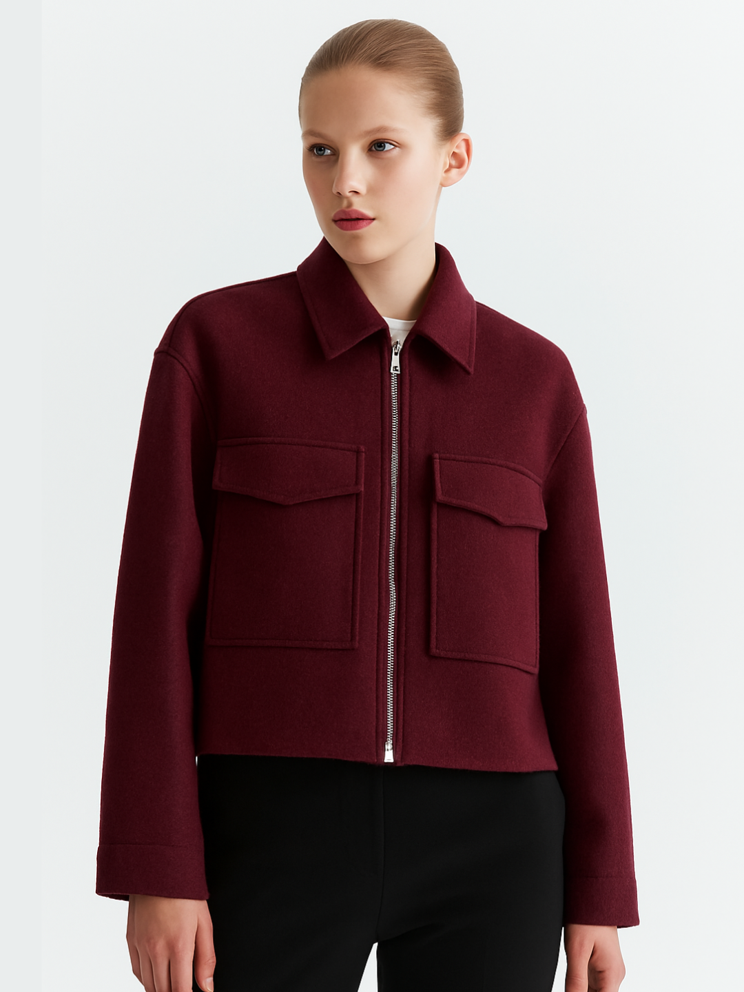 Bordeaux Essence Wool Jacket