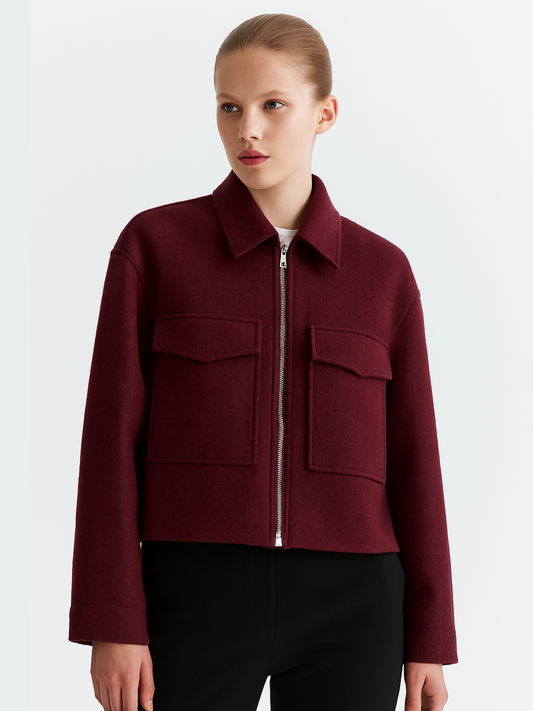 Bordeaux Essence Wool Jacket