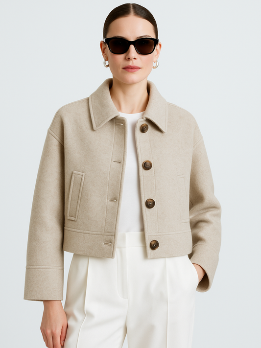 Milan Cropped Wool Jacket