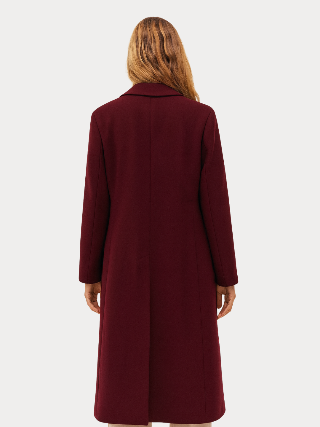 Wine Avenue Double-Breasted Coat