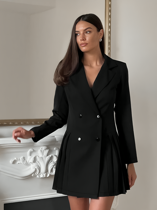 Mid Waist Pleated Skirt