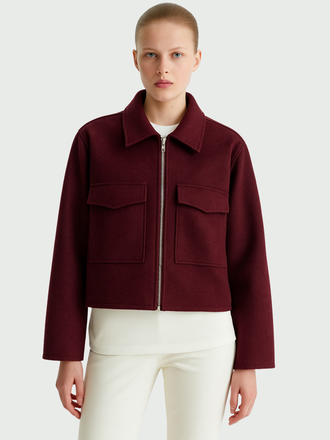 Bordeaux Essence Wool Jacket
