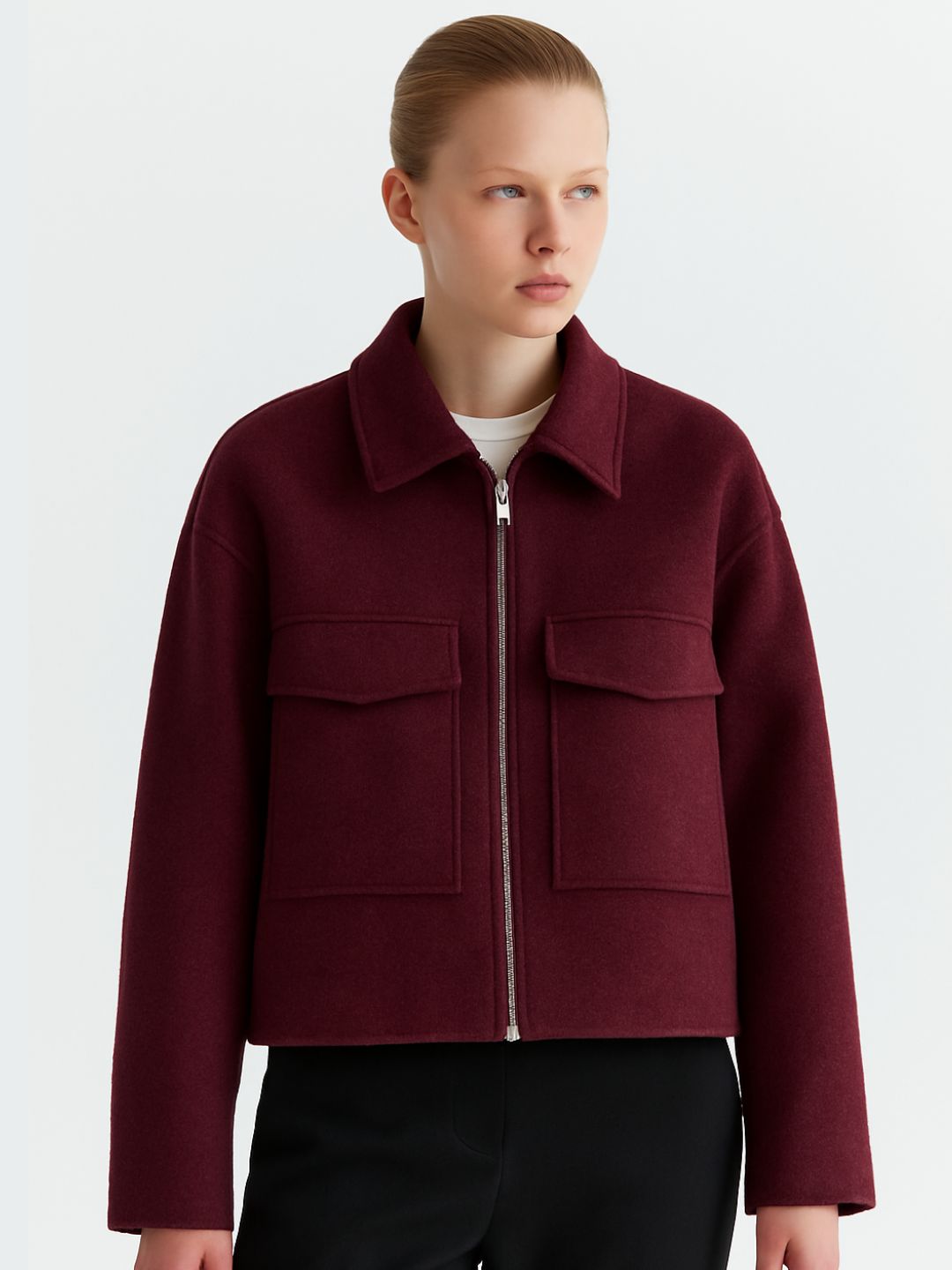 Bordeaux Essence Wool Jacket