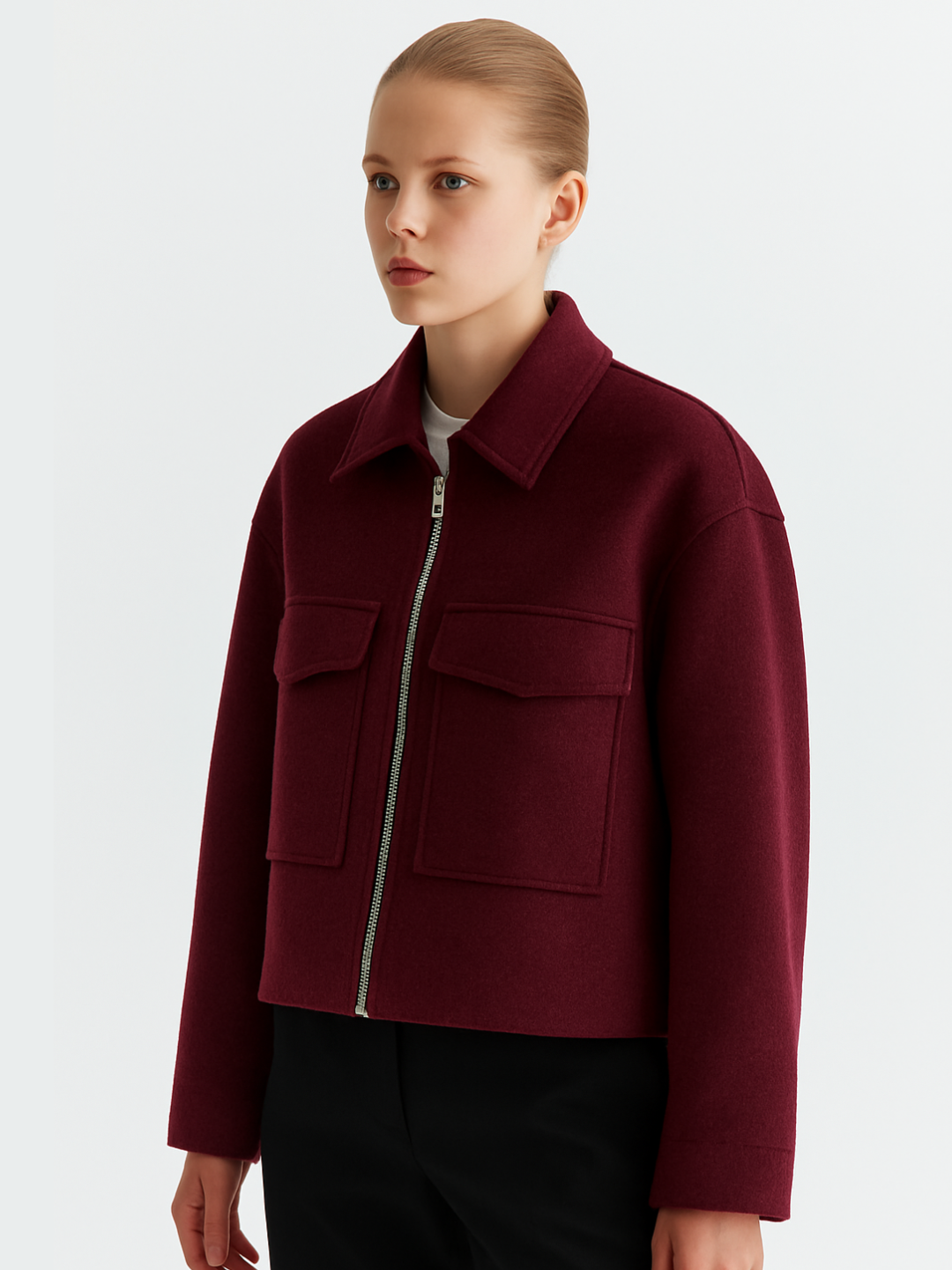 Bordeaux Essence Wool Jacket