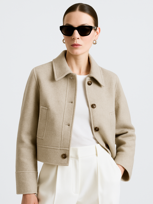Milan Cropped Wool Jacket