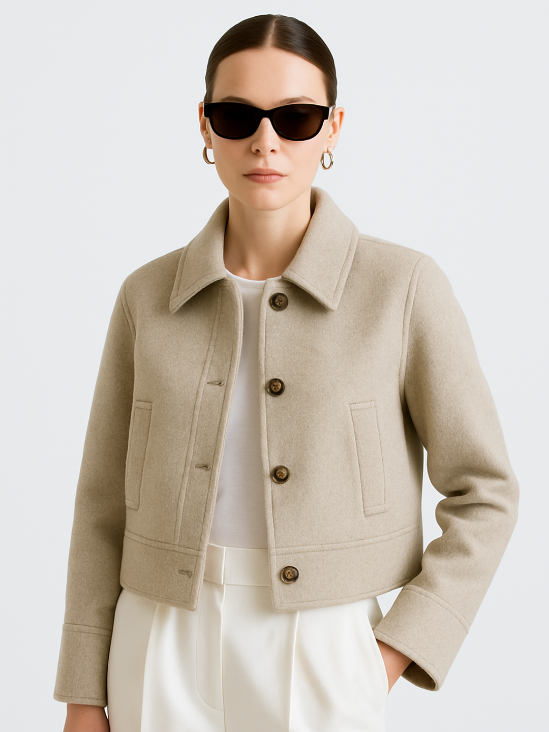 Milan Cropped Wool Jacket
