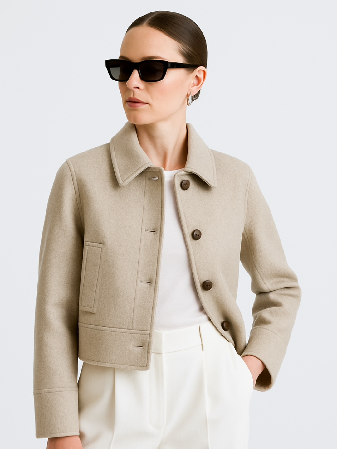 Milan Cropped Wool Jacket