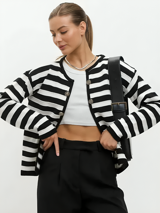 Dropped Shoulder Long Sleeve Cardigan