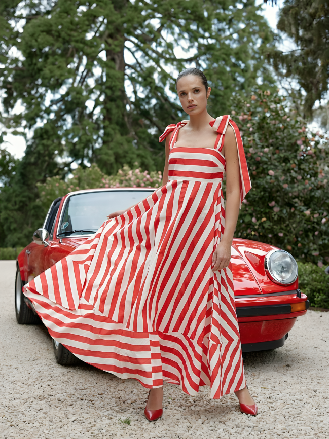 Square Neck Wide Strap Dress