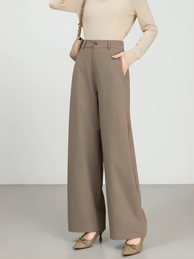 High Waist Suit Wide-leg Pants