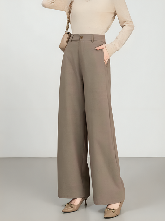 High Waist Suit Wide-leg Pants