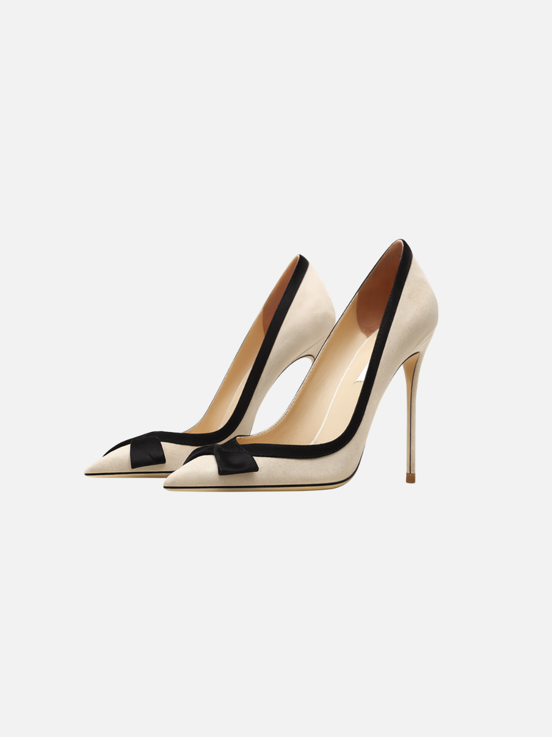 Leather Apricot Suede High Heels