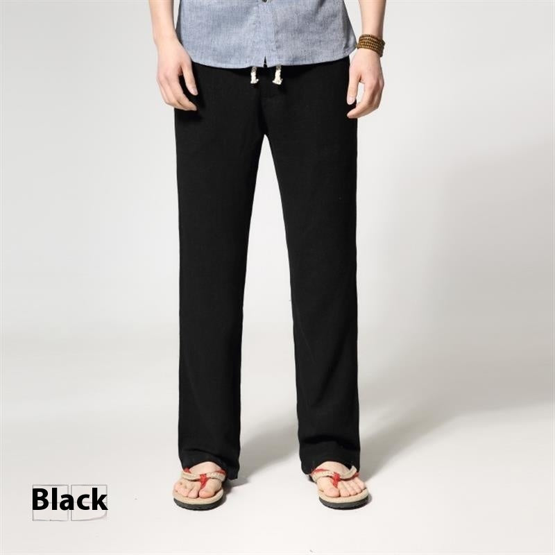 Loose Straight Cotton And Linen Casual Pants