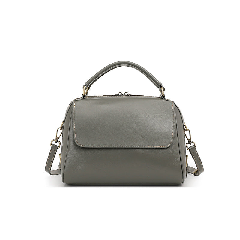 Leather Top-Handle Shoulder Bag