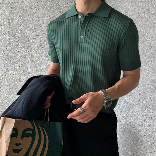 Korean Polo Ribbed Tshirts