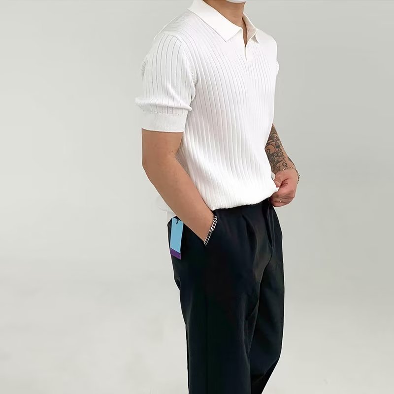 Ribbed Polo Tshirts