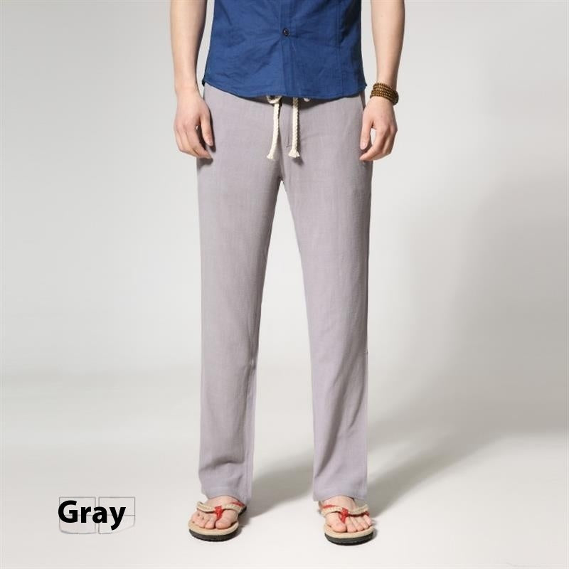 Loose Straight Cotton And Linen Casual Pants