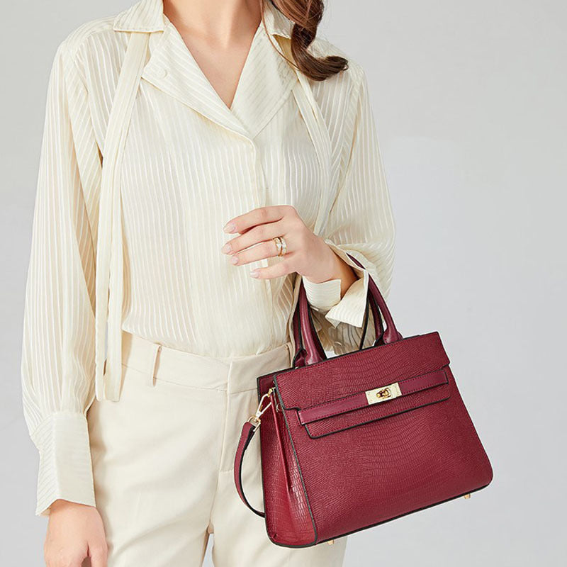 Versatile Leather Handbag