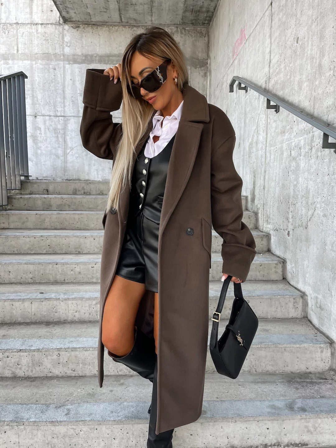 Double Breasted Woolen Coat